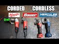 Corded v Cordless Angle Grinders Dyno'd! Milwaukee vs Harbor Freight