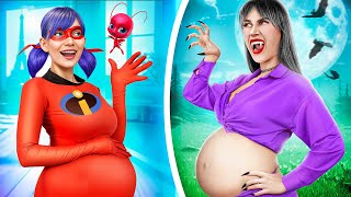 Pregnant Superhero VS Pregnant Vampire! How to Become a Vampire