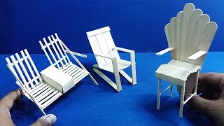 7 Easy & Quick Popsicle Miniature Furniture | Chairs & Tables #5