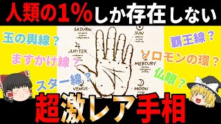 【ゆっくり解説】もしかしてあなたも？！1つでも当てはまれば天才な手相９選！