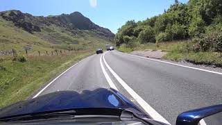 Two F15's Low Pass While Driving to Mach Loop