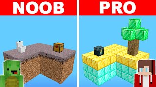 Minecraft NOOB vs PRO: SKYBLOCK SECURITY HOUSE ONE BLOCK by Mikey Maizen and JJ (Maizen Parody)