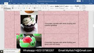 Exp19_Word_Ch08_CapAssessment_Cupcakes | Exp19 Word Ch08 CapAssessment Cupcakes