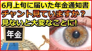 老後年金　６月上旬に届いた年金通知書、チャント見ていますか？見ないと大変なことに！【ユアライフアップガイド】