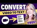 Convert Video to Text for FREE with AI (Super Fast & No Sign-Ups!)