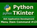 13 Python Tkinter MenuItem Event