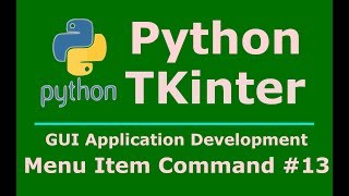 13 Python Tkinter MenuItem Event