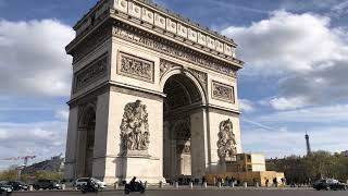 パリのエトワール凱旋門🇫🇷【フランス】Arc de triomphe de l'Étoile【France】2022/04