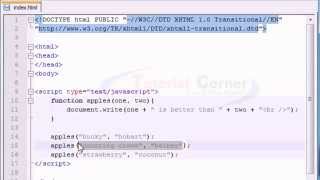JavaScript Video Tutorial -8/40. Functions with Multiple Parameters