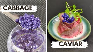 How to Make Purple Red Cabbage Caviar Or Pearls | Molecular Gastronomy Recipe