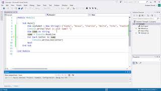 Visual Basic - Using For Each to Loop through an Array or String