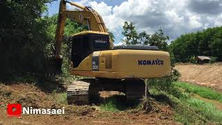 มาดูการเคลียร์ริงของ Komatsu Pc200-7 กับงานลอกคลอง