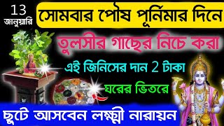 সোমবার পৌষ পূর্ণিমার দিনে, তুলসী গাছের নিচে করা এই কাজে,আপনার ঘরে ছুটে আসবে লক্ষী নারায়ন।100%