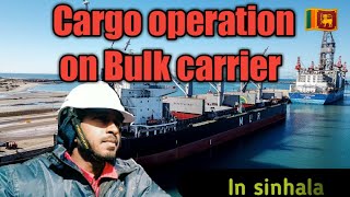 Discharging Bulk cargo | නැවක Cargo operation වෙන්නෙ මෙහෙමයි