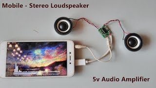 Mobile Stereo Loud Speaker using 3W Pam8403 Class D Audio Amplifier Board