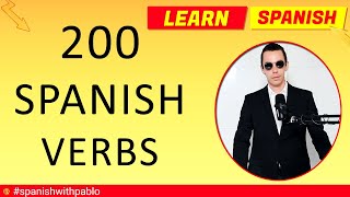 Spanish lesson: 200 Spanish Verbs English to Castilian Spanish, Most Common Verbs. #spanishwithpablo