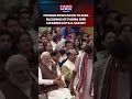 watch pm modi bows down to seek blessings of padma shri awardee kota s. sastry