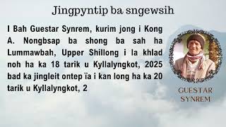 Jingpyntip ba sngewsih - Khlad noh i Bah Guestar Synrem