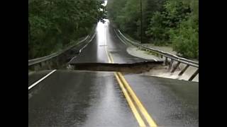 Watch how soil erosion can swallow up your road during floods 😮😬