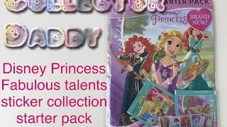 Disney princess fabulous talents sticker collection starter pack opened