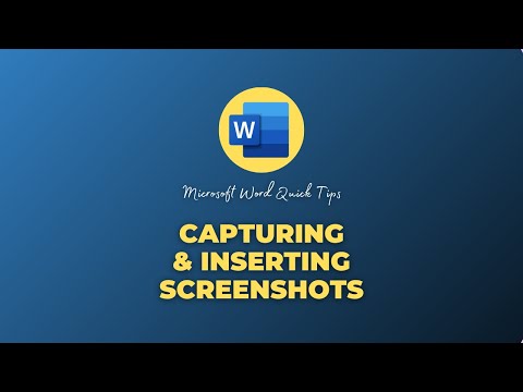 How to capture a screenshot directly from within Microsoft Word