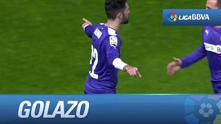 Golazo de cabeza de Álvaro (0-1) en el Málaga CF - RCD Espanyol