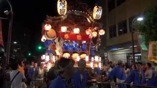 2014年熊谷うちわ祭 21日夜 八木橋前から鎌倉町通りへ 石原区