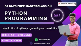 Day 01 - Introduction of python programming and installation || Pantech eLearning