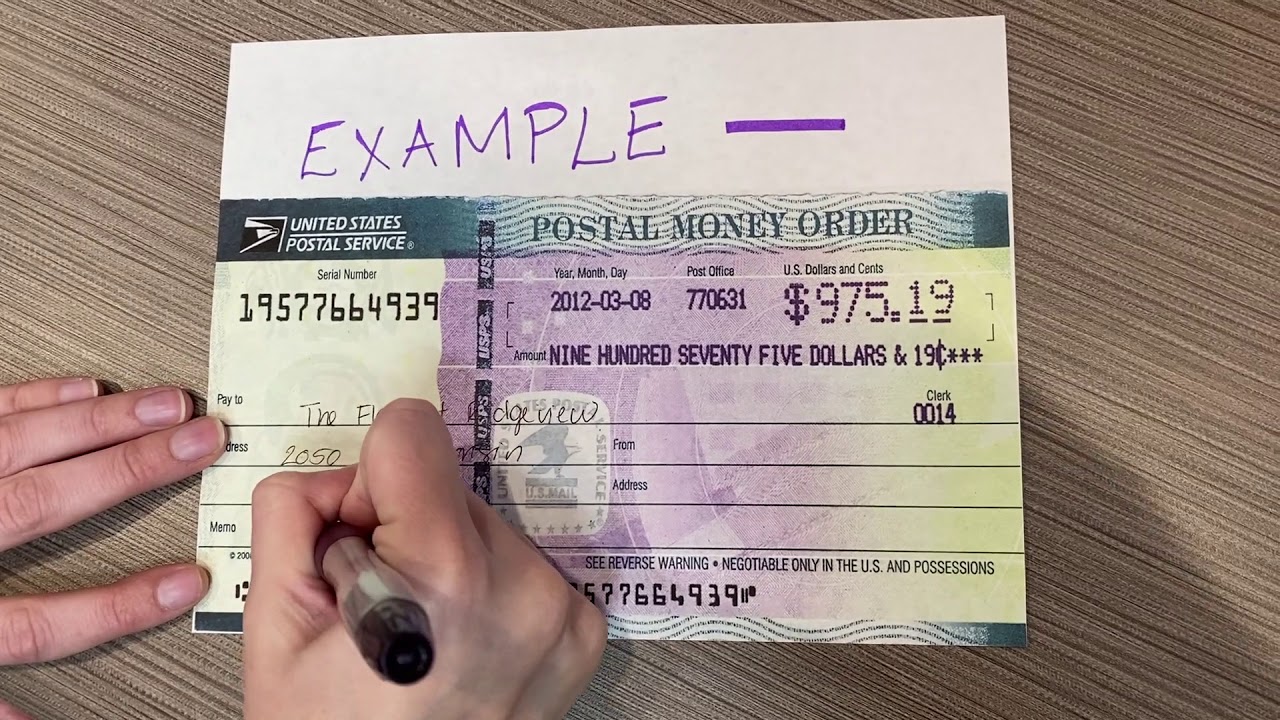 How To Write A Money Order - YouTube