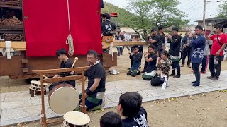 横松地区祭礼　６　囃子奉納・三番叟　阿久比囃子　2024年4月28日