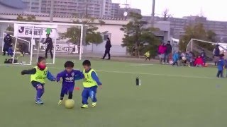 アビスパサッカースクール交流戦　山本丞吾（６歳年長児）