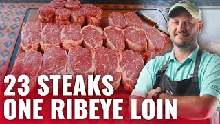 Learn How To Get 23 Steaks From One Ribeye Loin