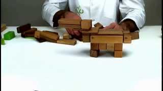 A Modern Spin On Classic Toys - How to Build a Hippopotamus Out of Tegu Blocks