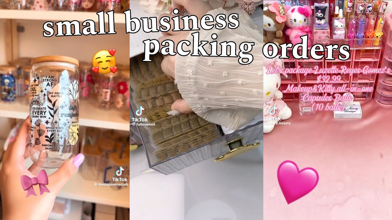Small Business Packing Orders Asmr Tiktok Compilation Youtube