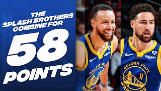Splash Brothers💦 Stephen Curry & Klay Thompson Make IT RAIN In H-Town!☔️ | April 4, 2024