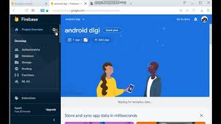 how to create firebase and add to ionic project