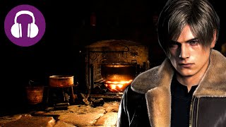 Falling Asleep With LEON By The Fire 💤 Relaxing RESIDENT EVIL 4 Ambience | ASMR | Fireplace Sounds