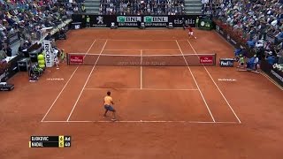 Outrageous set point between Djokovic and Nadal in Rome - 2016 Internazionali BNL d'Italia