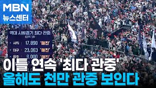 이틀 연속 최다 입장 신기록…올해도 천만 관중 보인다 [MBN 뉴스센터]