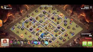 Th9 vs Th12 2 star attack strategy|Clash Of Clans #mystic |