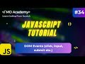 DOM Events in JavaScript (2025–2026) | Handling click, input & submit Events Explained