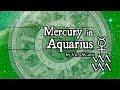 Easy to Like: Mercury in Aquarius