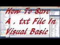 How to Save The Text File From Textbox In Visual Basic / Visual Studio