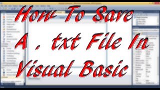 How to Save The Text File From Textbox In Visual Basic / Visual Studio