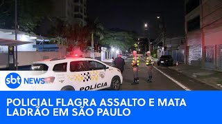 PM de folga reage a tentativa de assalto e mata criminoso em São Paulo | #SBTNewsnaTV (03/05/24)