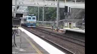 The Northbound Through Train T814 (Kowloon to GuangZhou) SS8 0156 + 25T at Sha Tin Station