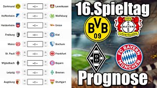 16.Spieltag Bundesliga 24/25 Prognose | Alle Spiele \u0026 Tipps !