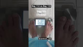 Day 115 📈🤬 down 44.6lbs carnivore diet transformation (Dad’s keto weight loss meals) #shorts