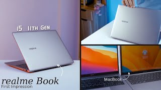 Macbook with Realme logo: realme Book Slim 14