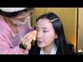 asmr chinese beauties challenge european and american style makeup relieve stress and help sleep